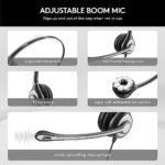 Wantek USB Computer Headset with Microphone for Laptop PC - Image 6