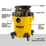 DEWALT Shop Vacuum 6 Gallon 4HP Poly Wet Dry Vacuum Ultimate Cleaning Solution - Image 6