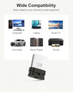 128GB USB 3.0 Flash Drive, Mini Thumb Drive Waterproof Memory Stick with Lanyard - Image 6