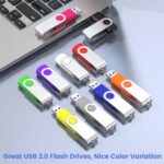 ABLAZE 128MB Flash Drive 10 Pack, USB 2.0 Memory Stick with Lanyards Swivel - Image 6