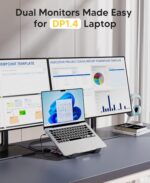 Mukiya USB C Laptop Docking Station Stand, Dual Monitor 4K@60Hz - Image 6