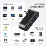 VIENON 4-Port USB C Hub [90°/180° Degree Rotatable] - Image 6