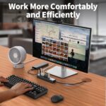 6Ft 7-Port USB Hub 3.0 for Desktop, 4 USB-A & 3 USB-C Ports Aluminium 5Gbps USB - Image 6