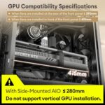 Okinos Genuine Walnut Wood PC Case, Support 360mm Radiator on Top - Image 5