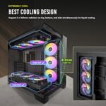 Antec C8 Wood, Fans not Included, Wooden Front Panel, Dual-Chamber Layout - Image 7
