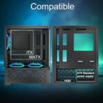 Micro ATX Case, MATX,ITX PC Case with 2 X 120mm ARGB Fan Pre-Installed - Image 6