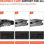 ARESGAME AGT Series 1000W Power Supply, 80+ Gold Certified, Fully Modular - Image 6