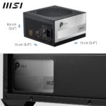 MSI PRO A1000PL PCIE5, Fully Modular Gaming 1000W Power Supply, 80+ Platinum - Image 6