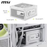 MSI MAG A1000GL PCIE5 White, Fully Modular Compact Gaming 1000W Power Supply - Image 6