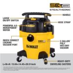 DEWALT STEALTHSONIC 5 Gallon Ultra Quiet Wet Dry Shop Vac DXV05P-QT - Image 6
