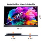 18.5 Inch Large Portable Monitor for Laptop, 120Hz 1080P FHD IPS Portable Travel - Image 7