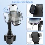 bokilino Cup Phone Mount for Car, [Upgraded Version] Universal Cup Phone Cradle - Image 6