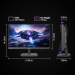 INNOCN 24.5" 1440P 240Hz Gaming Monitor Fast IPS HDMI 2.1, DP, Black, 25G2S - Image 6
