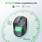 TECKNET 2.4G Wireless Mouse, 4800 DPI Ergonomic Computer Mouse, USB, Grey - Image 6