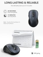 Trueque Wireless Mouse for Laptop, Ergonomic 6-Button Mouse, Space Gray - Image 6