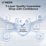 Uineer Ergonomic Wireless Vertical Mouse, 3-Mode Bluetooth 5.0/4.0 & 2.4GHz - Image 6