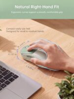 hunart H6 49g Wireless Mouse, Bluetooth & 2.4GHz, Rechargeable, Green - Image 6