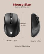 Redragon Wireless Mouse BT5.0/3.0 & 2.4G, 6 Buttons - Image 6