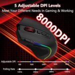 E-YOOSO Premium Wireless Bluetooth Versatile Mouse,8000 DPI,6 RGB Backlit - Image 6