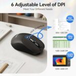TECKNET Wireless Mouse with LED Display,Tri-Mode Bluetooth Mouse for Laptop - Image 6