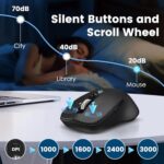CITLLA Wireless Bluetooth Mouse (USB + BT1 + BT2), Full Size, 4-Way Scrolling - Image 6
