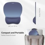 TECKNET Gel Ergonomic Mouse Pad with Wrist Rest, Non-Slip PU Base, Gradient - Image 6