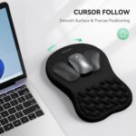 TECKNET Ergonomic Mouse Pad with Wrist Rest,Soft Comfortable Massage Design - Image 6