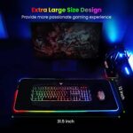 BladeHawks RGB Gaming Mouse Pad Extra Large Extended 31.5x12 Inch-Black - Image 6