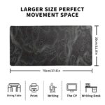 Topographic Contour Extended Big Mouse Pad Large,Gaming Mouse Pad Desk Pad - Image 6