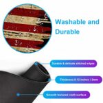 Retro American Flag XL Gaming Mouse Pad with Stitching Edge Laptop Desk Mat - Image 6