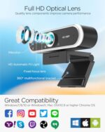 Webcam 1080P with Microphone & Privacy Cover for PC/Laptop - Image 6