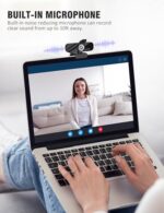 HD 1080P Webcam with Built-in Microphone and Rotatable Tripod - Image 6