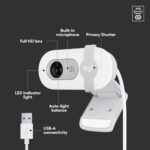 Logitech Brio 100 Full HD 1080p Webcam for Streaming and Meetings - White - Image 6