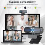 1080P HD Webcam with Microphone, Privacy Cover, Wide-Angle Lens - Image 6