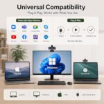 Full HD 1080P Webcam with Microphone, Noise-Canceling, Privacy Cover - Image 6