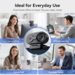 EMEET C100 1080P Webcam for PC w/Rotating Privacy Cover, Mic & Metal Clip - Image 6