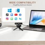 1080p webcam for pc with microphone, Auto Focus, with Privacy Cover - Image 6