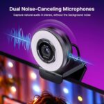 NexiGo N680E Pro 4K Webcam with Ring Light, PDAF Autofocus, 1080p 60FPS - Image 6