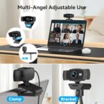 Full HD 1080P Webcam with Dual Microphones & Privacy Cover for PC, Desktop - Image 6