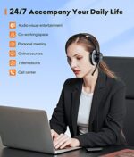 USB Headset with Microphone, 3.5mm Wired Computer Headsets with Noise Cancelling - Image 6