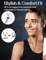 USB Earbuds with Microphone for PC Wired, 2M/6.5ft USB-A Headset Headphone - Image 6