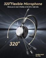 Voistek USB Headset with Microphone for PC, Wired Work Headset (One Ear) - Image 6