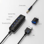 USB Headset with Noise-Canceling Microphone, USB-C/USB-A/3.5mm for PC Mac - Image 6