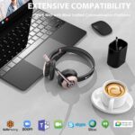 Wireless Headset with Mic for Work, Bluetooth Headphones with Microphone Noise - Image 6