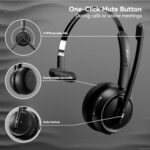 LEVN Wireless Headset 5.2 for Call Center, BluetoothHeadphones with Mic for - Image 6