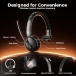 Dytole Wireless Headset with Mic for Work, Bluetooth Headset with Mic - Image 6