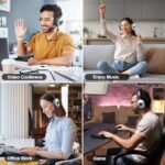 Wantek USB Headset with Microphone for PC, Wired On-Ear Headphones - Image 6