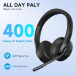 AOC Wireless Headset with Mic for Work, Bluetooth 5.4 Computer Headphones - Image 6