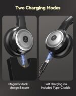 TECKNET Wireless Headset for Work Bluetooth Headphones with Mic USB Dongle - Image 6