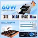 USB C Charging Blocks, 60W USBC Wall Fast Charger Block - Image 6
